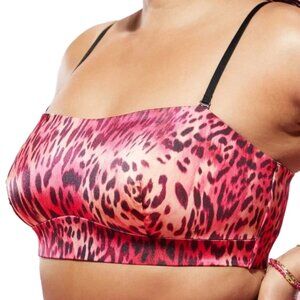 NWT Yitty / Fabletics XS sports bra “Headliner” pink leopard w/removable straps